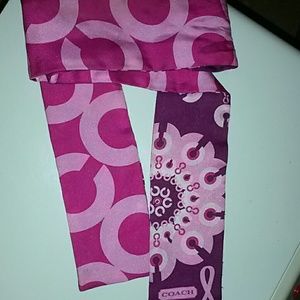 Coach Breast cancer Scarf Ribbon