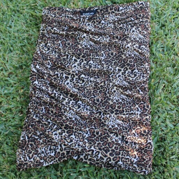 Symmetrical Cheetah Skirt Bebe - Picture 1 of 2