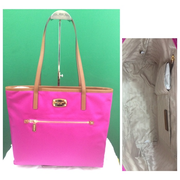 Michael Kors Nylon Large Tote Fuschia