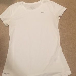 White XS Nike Dri-fit athletic top