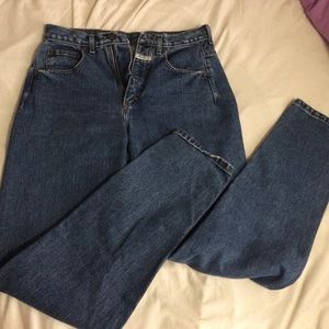 High waisted thrift jeans