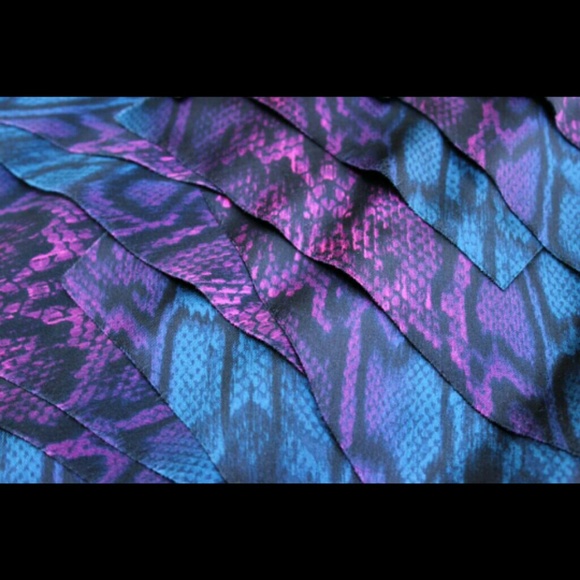 Multi Color Snake Print Bebe Dress - Picture 2 of 4