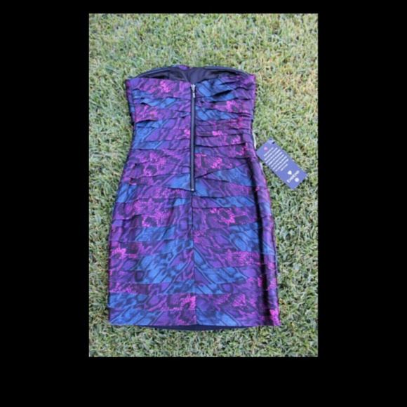 Multi Color Snake Print Bebe Dress - Picture 3 of 4