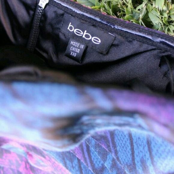 Multi Color Snake Print Bebe Dress - Picture 4 of 4