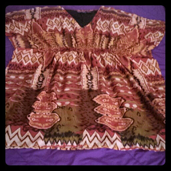 Abstract/Tribal Batwing Dress