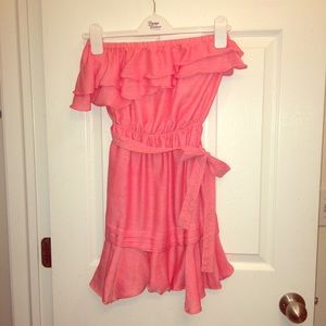 Pink, strapless boutique dress