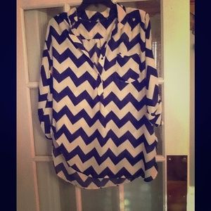 Sheer Chevron blouse withorange toms shoes Bundle