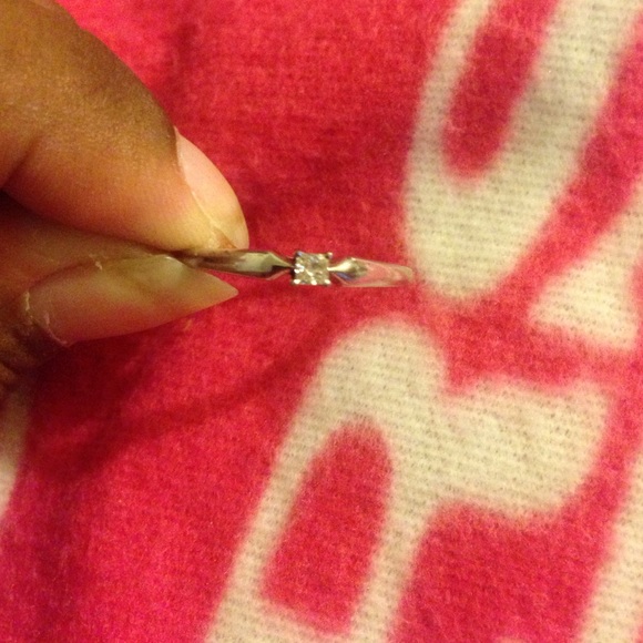 1/10 ct Diamond Solitaire Ring Around Size 8