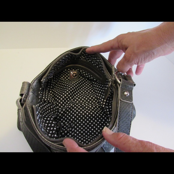 Guess Python Embossed Satchel Handbag - Picture 3 of 4