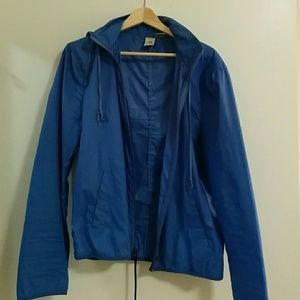 Armani Exchange Blue Hoodie Rain Jacket Men's