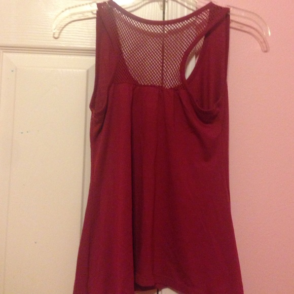 Mesh-Like Racer Back Top (Floral Design) - Picture 2 of 3