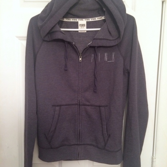 PINK Victoria's Secret Sweaters - SOLD. VS PINK blue-grey zip up hoodie