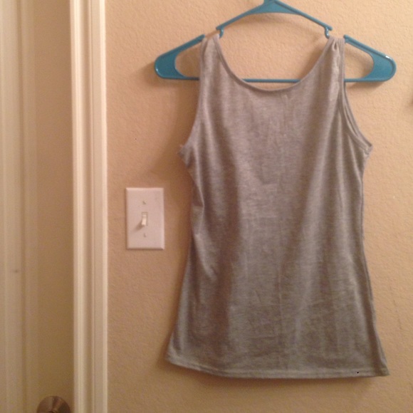Grey backless tank top