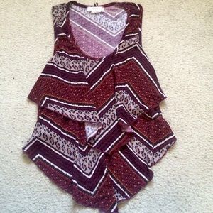 Burgundy &Brwn Hi -low top