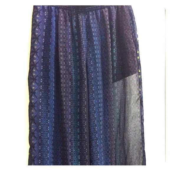ZARA Chiffon printed shear pants