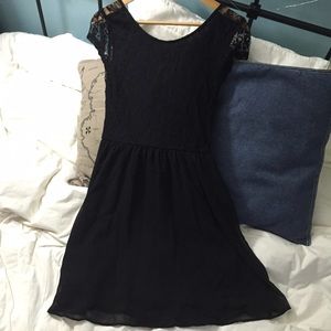 Black Lace Top Cocktail Dress