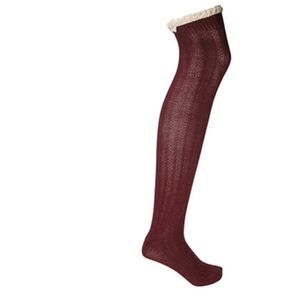 Maroon Knee High Socks