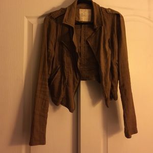 Free People
Brown Linen Moto Jacket