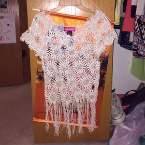 Floral woven crop top