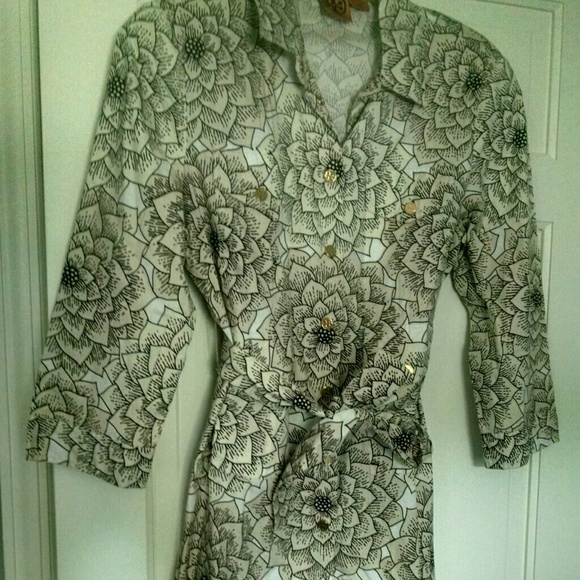Tory Burch flower print shirt dress