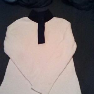 Zenergy by Chico's white sweater with black detail