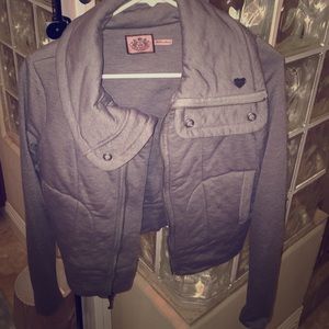 Gray Juicy Couture zip up jacket.