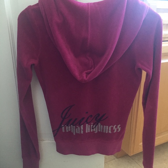 Juicy couture pink magenta zip up hooded jacket
