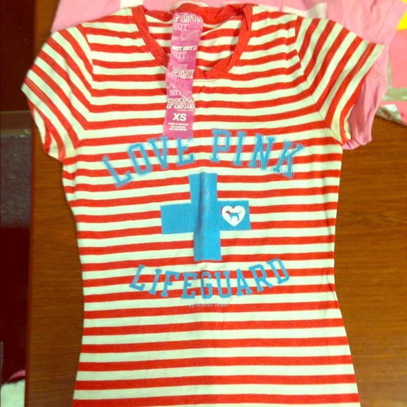 Vs pink striped top