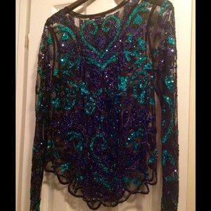 Lace Sequined Top