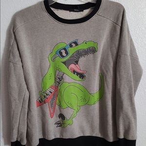 Rockstar Dinosaur Sweater