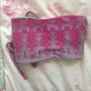 L space strapless bathing suite top