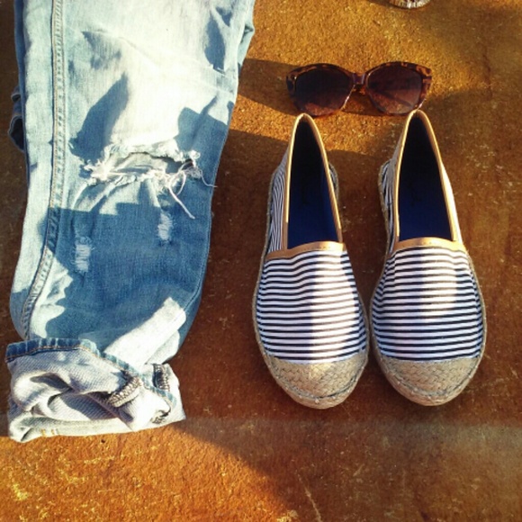 Qupid Shoes - 😎🌴😎Striped blue and white Espadrilles😎🌴😎