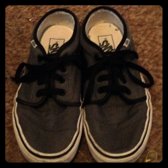 Gray and black vans