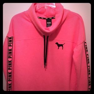 Pink cowl neck pullover