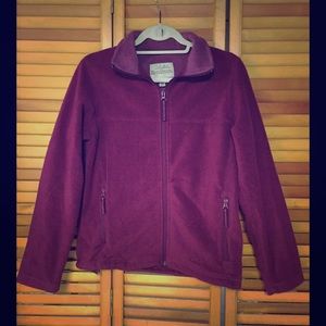 Burgundy Zip-up Fleece