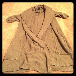 Sage green shorts leave wrap sweater by gap xs