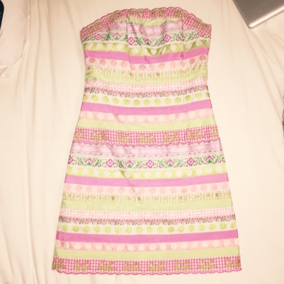 Lilly Pulitzer Embroidered Ribbon Dress