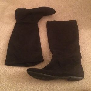 Black Sued Boots