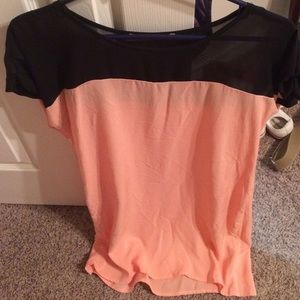 Peach and sheer black tunic!   Super cute!