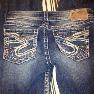 Silver Destructed Jean