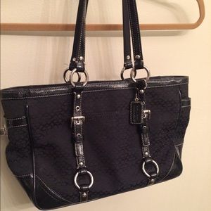 COACH Gallery Black Tote Purse