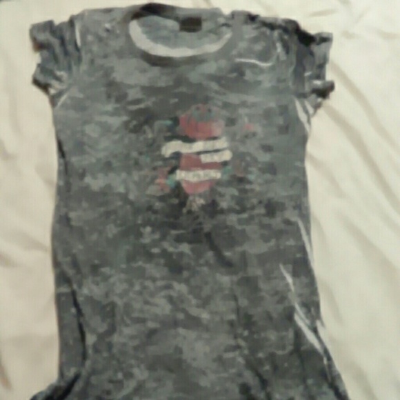 Suki Jones Burnout Shirt Large! "Rose of my Heart"