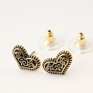 Vintage heart earrings