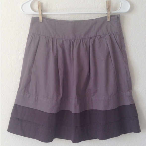 BOGO 1/2 OFF Purple Color-Block Knee-Length Skirt
