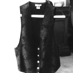 Black vest.