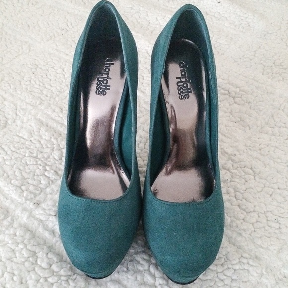 ❗️❗SUEDE TEAL HEELS ONLY❗️❗️ - Picture 4 of 4