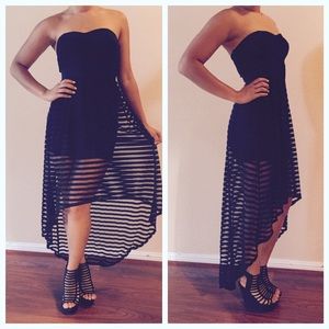 Flirty- fun high low black dress