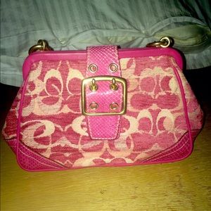 Pink coach handbag