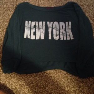 TRADED-Green New York long sleeve