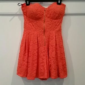 Material Girl Lace tank or strapless Romper